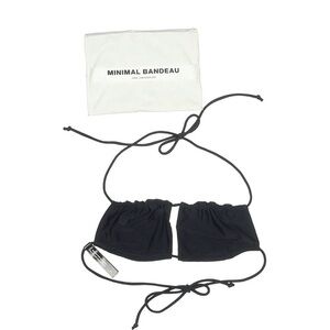 Ark Swimwear NWT Minimal Bandeau Black Bikini Top size Medium